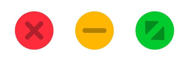 Maximize and minimize web button. Web buttons set. Open and close web icon set. vector