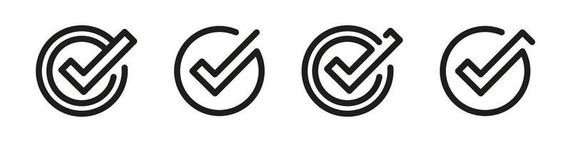 Checkmark icons. Tick icon set. Check mark icon set. vector