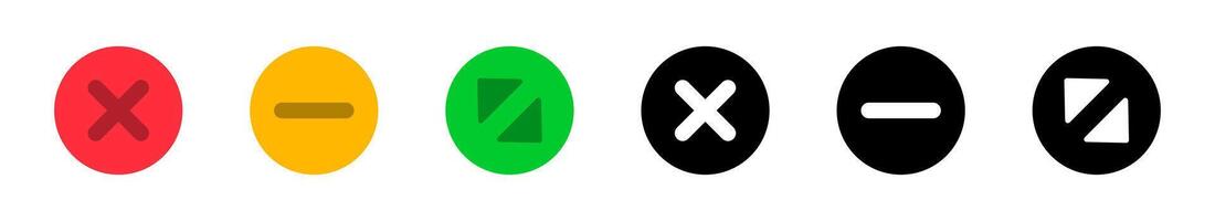 Maximize and minimize web button. Web browser window button set. Web buttons set. Maximize button. Minimize button. Open and close web icon set. vector
