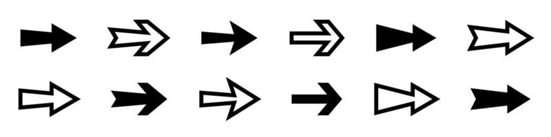 Arrow icon set. Flat arrow cursor set. Arrow . Arrow collection. EPS 10 vector