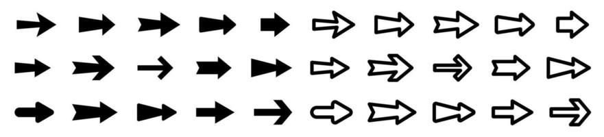 Arrow icons. Arrow icon set. arrows. EPS 10 vector