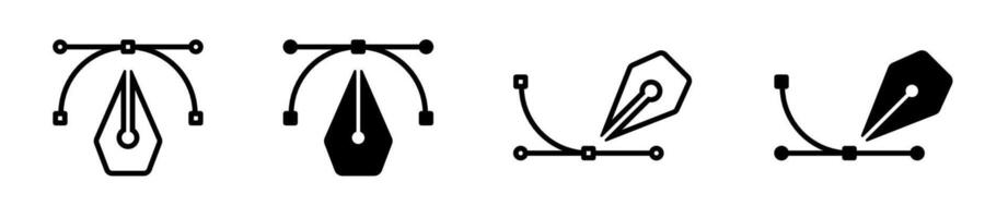 Pen tool icons. Pet. tool icon set. Pen cursor symbols. EPS 10 vector