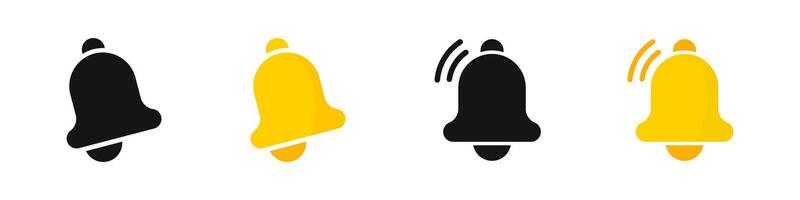 Notification bell icons. Incoming message. EPS 10 vector