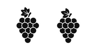 Bunch of grapes icons. Grapes icon set. Grapes bunch collection. EPS 10 vector