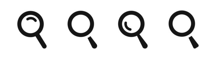Magnifying glass. Loupe icons. Search icons. Magnifier sign. EPS 10 vector