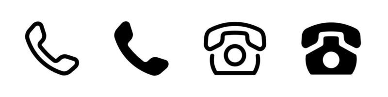Telephone icon. Phone ring. Phone icon set. Call icons. Communication concept icons. vector