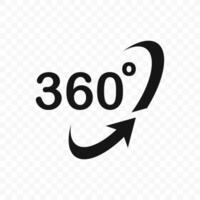 360 degree rotation. Rotation icons. EPS 10 vector
