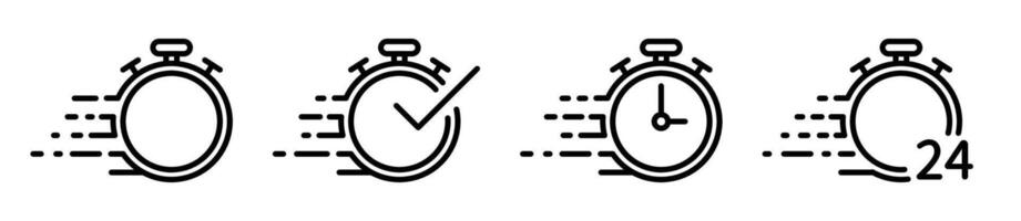 Timer icon. Timer icon set. EPS 10 vector