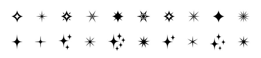 Star icon collection. Black stars icon set. Different modern simple stars set. Rating Star icon. graphic EPS 10 vector