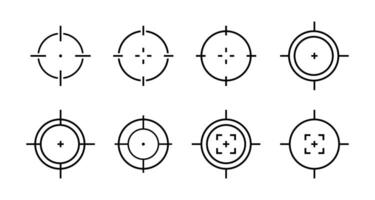 Aim icon set. Weapon crosshair .Set aim icon in trendy flat style isolated on white background. graphic EPS 10 vector