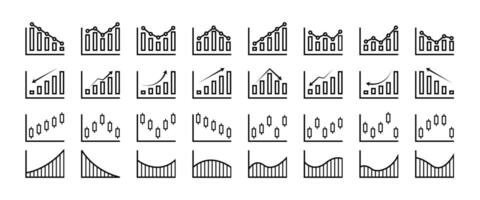 Growing bar graph icon collection. Infograpgic chart growth icon set. Growint graph. Business growth success chart. Statistics, data information infographic. EPS 10 vector