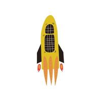 Rocket Launch, Space Ship, Cosmos Theme Design Element Cartoon Illustration vector