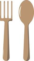 Illustration of Fork and Spoon for Zero Waste vector
