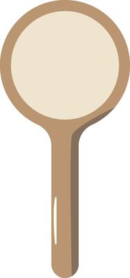 Bamboo Hand Mirror Illustration for Zero Waste