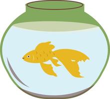 Nowruz Fish on the Aquarium in Yellow Color vector