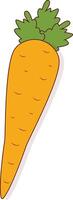 Easter Carrot in Flat Design vector