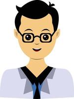 Illustration of Men Doctor with Uniform and Glasses vector