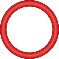 Red circle frame icon. isolated on white background., simple design. Realistic illustration. vector