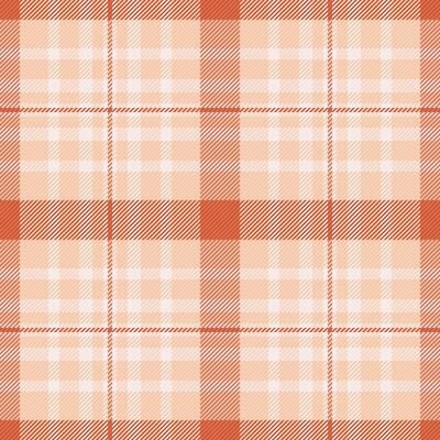 Package background tartan, asymmetric check texture textile. Creativity seamless plaid fabric pattern in light and orange colors.