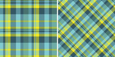 Texture fabric background of seamless tartan pattern with a check plaid textile. Set in novelty colors. Valentines day gift ideas. vector