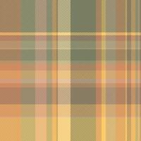 Honey plaid textile texture, picture seamless pattern . Sofa fabric tartan background check in orange and pastel colors. vector