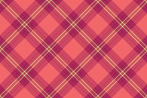 Floor check background textile, volume pattern seamless tartan. Proud plaid fabric texture in pink and red colors. vector