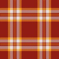 Loft seamless tartan background, checking fabric pattern . Japan check plaid textile texture in red and white colors. vector