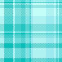 Outside textile texture check, femininity seamless fabric plaid. Grungy tartan pattern background in teal and cyan colors. vector