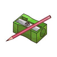 pencil and sharpener vector