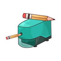 sharpener with two pencils illustration vector