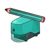 sharpener with pencil illustration vector