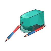 pencil with sharpener illustration vector