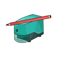sharpener and pencil vector