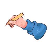 write using a pencil illustration vector