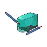 sharpener with two pencils vector