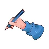 write using a pencil vector