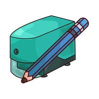 pencil and sharpener illustration vector