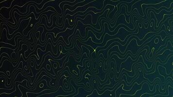 Abstract Pattern with Intertwining Yellow Lines on a Dark Blue Background video