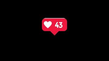 Like Notifications Counting Animation to 100 video