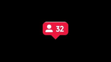 Follower Notification Counter Animation to 100 video