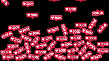 300K Likes Animation Falling Overlay Effect video