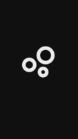 Bubble chart icon outline simple animation. Circular organisational chart Vertical black and white design graphic animation. video