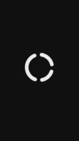 Donut chart oultine icon animation. Circle round infographic, graphic animation for mobile social media. Flat black and white design. video