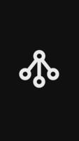 Graph structure icon outline simple animation. Icon simple animated vertical concept on black and white background. video