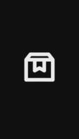 Box delivery icon outline simple animation. Icon simple animated vertical concept on black and white background. video