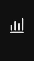 Statistics growth icon outline simple animation. Icon simple animated vertical concept on black and white background. video