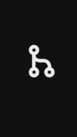 Graph circle connection icon outline simple animation. Icon simple animated vertical concept on black and white background. video