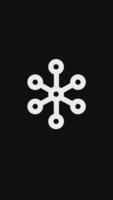 Graph circle connection organization icon outline simple animation. Icon simple animated vertical concept on black and white background. video