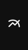 Graph line across each other icon outline simple animation. Icon simple animated vertical concept on black and white background. video