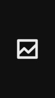 Landscape icon outline simple animation. Icon simple animated vertical concept on black and white background. video
